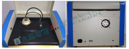 陜西絕緣油介質(zhì)損耗測試儀上面板和后面板
